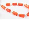 Natural Carnelian Faceted Tube Beads Strand Length is 6 Inches and Size 10mm to 13mm Approx 